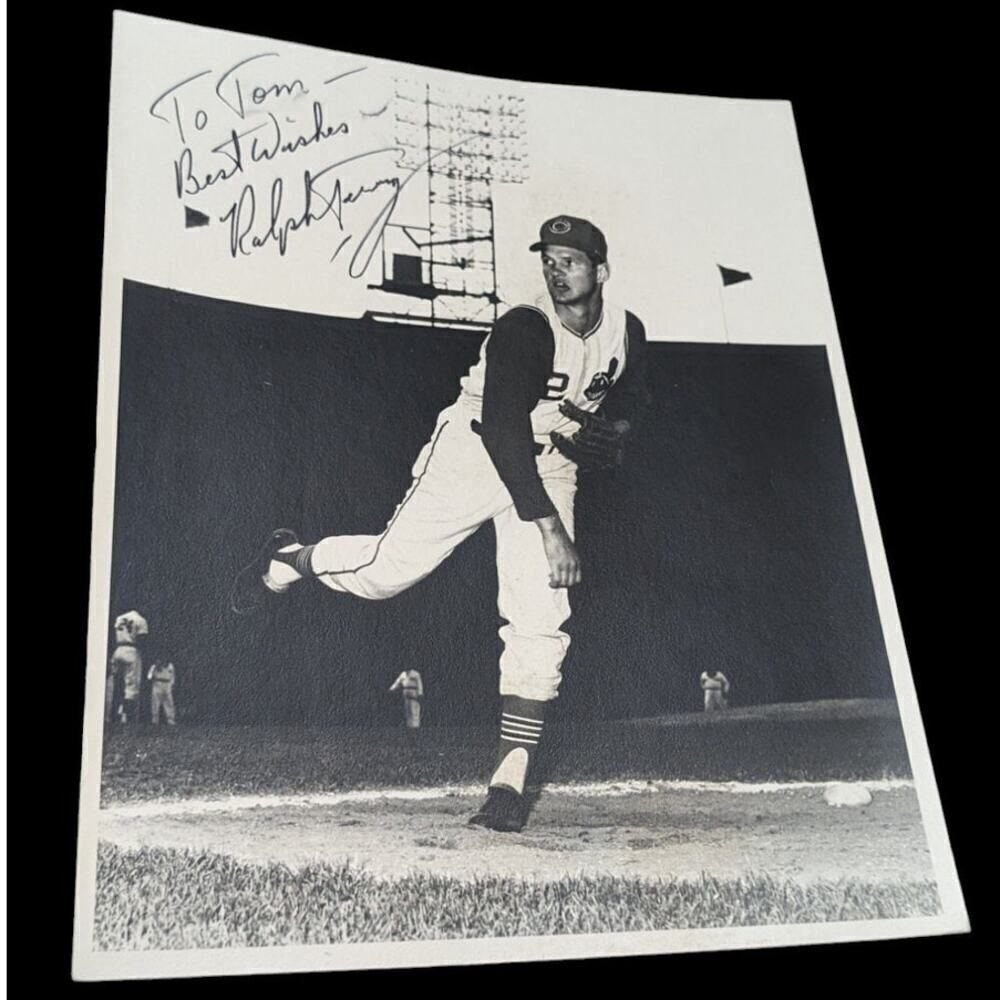 Ralph Terry Cleveland Indians Autograph 8x10‎ Photo Signed Photograph Vintage